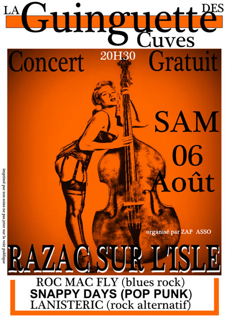Concert à la Guingette des Cuves le 06 août 2016 à Razac-sur-l'Isle (24)