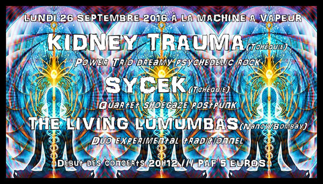 Kidney Trauma (CZ) Sycek(CZ) The Living Lumumbas (Ncy) le 26 septembre 2016 à Nancy (54)