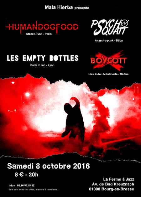 Human Dog Food / Psychosquatt le 08 octobre 2016 à Bourg-en-Bresse (01)