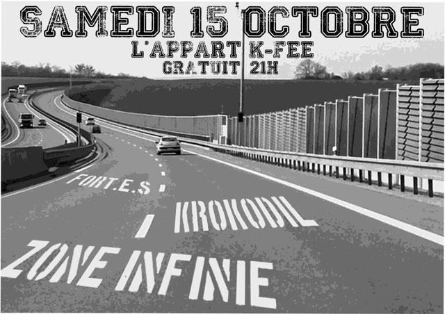 Zone infinie Fort.e.s Krokodil à l'Appart Café le 15 octobre 2016 à Reims (51)