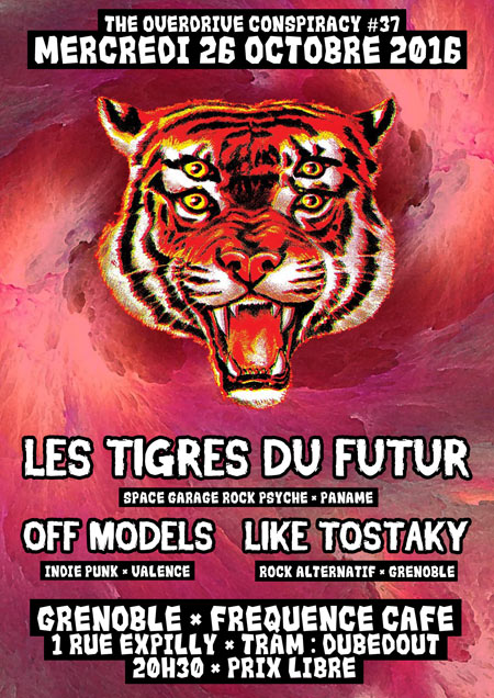 LES TIGRES DU FUTUR + OFF MODELS + LIKE TOSTAKY le 26 octobre 2016 à Grenoble (38)