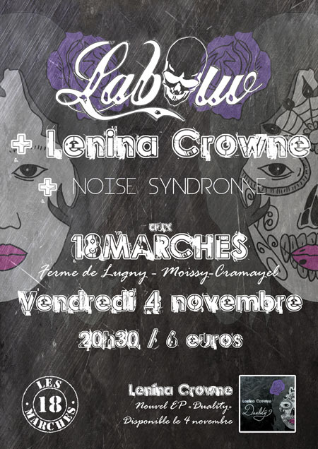 Labouv + Lenina Crowne + Noise Syndrome aux 18 Marches le 04 novembre 2016 à Moissy-Cramayel (77)