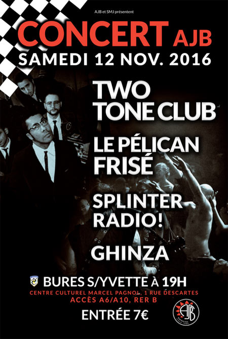 Concert AJB 2 Tone Club / Pélican Frisé le 12 novembre 2016 à Bures-sur-Yvette (91)