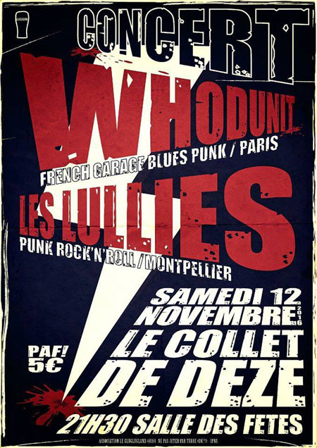 Les Lullies + Whodunit le 12 novembre 2016 à Le Collet-de-Dèze (48)