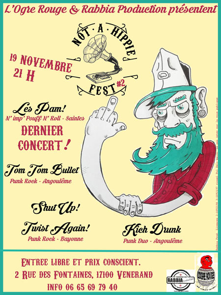 Not a Hippie Fest #2 à L'OGRE ROUGE le 19 novembre 2016 à Vénérand (17)
