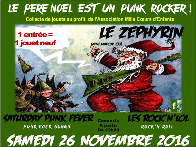 Le Père Noël est un Punk Rocker le 26 novembre 2016 à Saint-Martial (33)