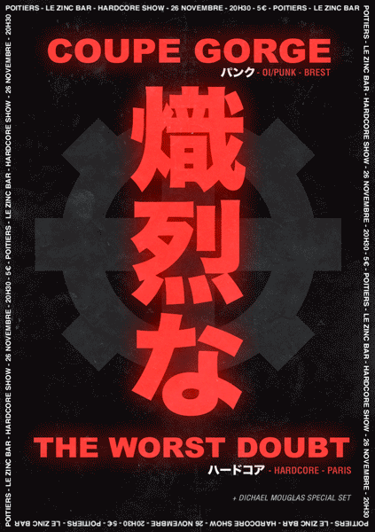 Coupe Gorge + The Worst Doubt le 26 novembre 2016 à Poitiers (86)