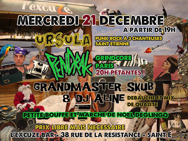 Concert mix du solstice et Grandmaster Skub vs DJ Aline le 21 décembre 2016 à Saint-Etienne (42)