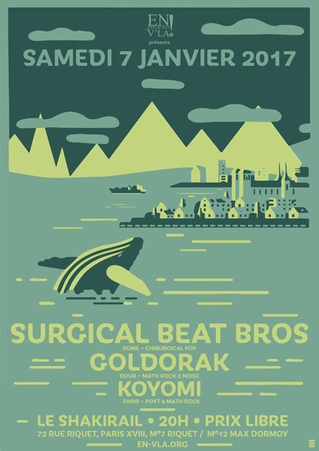 Surgical Beat Bros + Goldorak + Koyomi le 07 janvier 2017 à Paris (75)