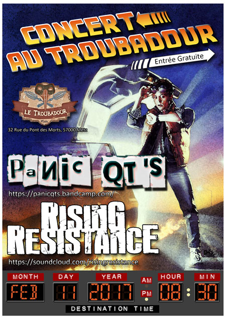 Rising Resistance + Panic QT's @ Troubadour le 11 février 2017 à Metz (57)