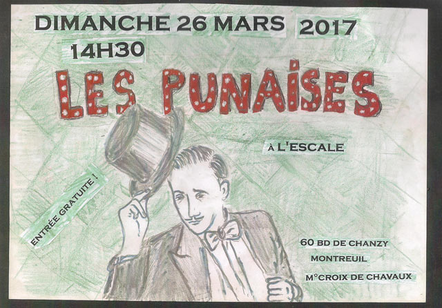 Les Punaises en concert à l'Escale le 26 mars 2017 à Montreuil (93)