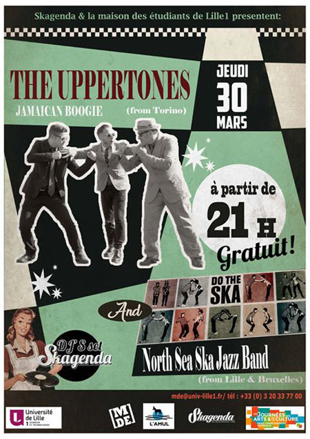 The Uppertones & North Sea Ska Jazz Band, & Dj set le 30 mars 2017 à Villeneuve-d'Ascq (59)