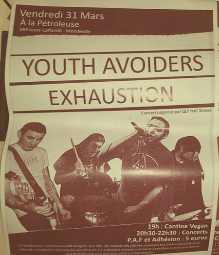 Youth Avoiders + Exhaustion à la Pétroleuse le 31 mars 2017 à Caen (14)