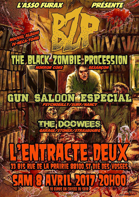 BZP + Gun Saloon Especial + The Doowees à l'Entracte II le 08 avril 2017 à Saint-Dié-des-Vosges (88)