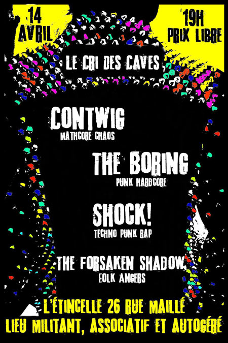 Contwig / The Boring / Shock! / The Forsaken Shadow le 14 avril 2017 à Angers (49)