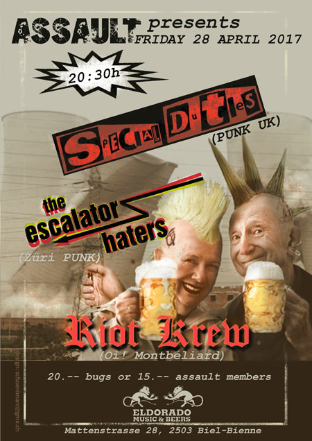 Special Duties - Riot Krew - Escalator Haters le 28 avril 2017 à Bienne (CH)