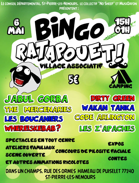 Bingo Ratapouet le 06 mai 2017 à Saint-Pierre-lès-Nemours (77)