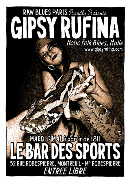 Gipsy Rufina au Bar des Sports le 09 mai 2017 à Montreuil (93)
