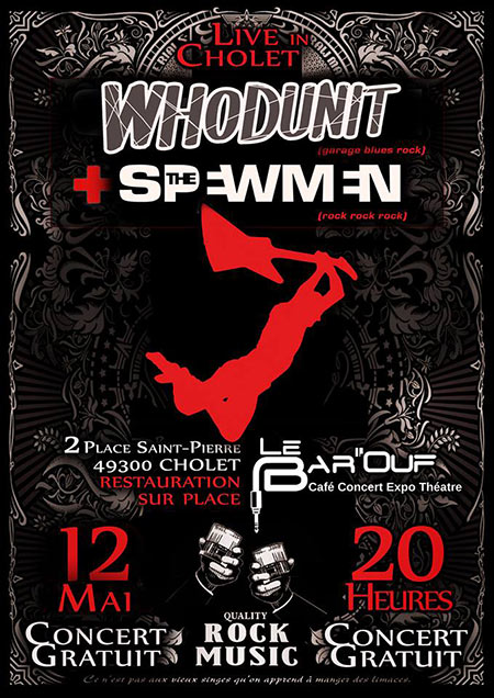 Whodunit + The Spewmen le 12 mai 2017 à Cholet (49)