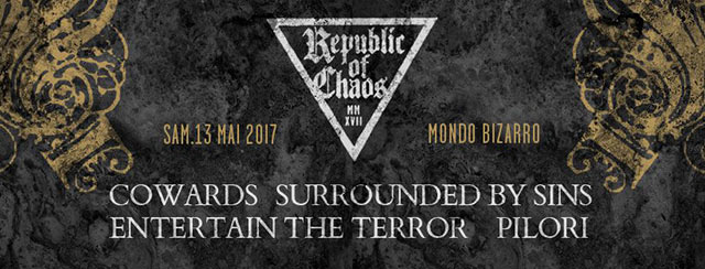 Cowards + Pilori + Surrounded By Sins + Entertain The Terror le 13 mai 2017 à Rennes (35)
