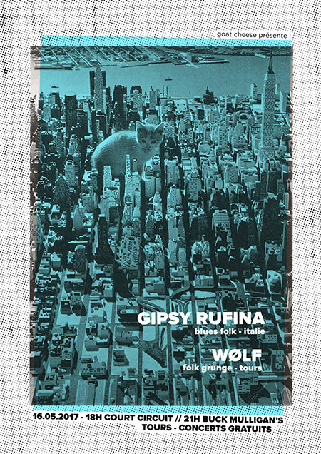 Gipsy Rufina + Wolf au Buck Mulligan's le 16 mai 2017 à Tours (37)