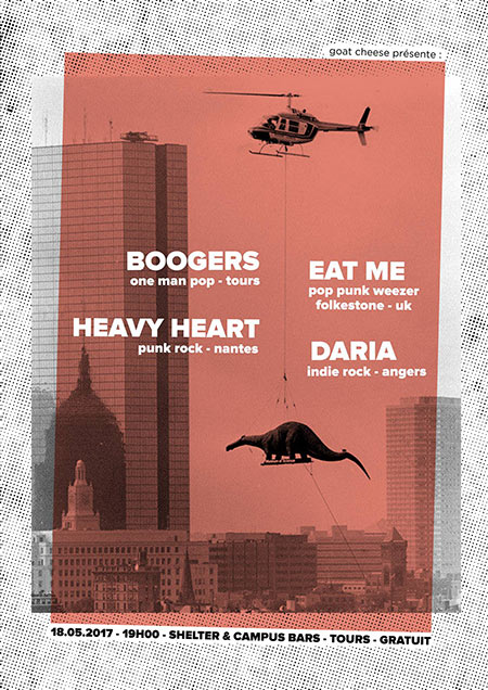 Boogers + Eat Me + Daria + Heavy Heart au Campus le 18 mai 2017 à Tours (37)