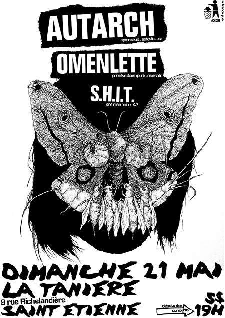Autarch + Omenlette + Shit à la Tanière le 21 mai 2017 à Saint-Etienne (42)
