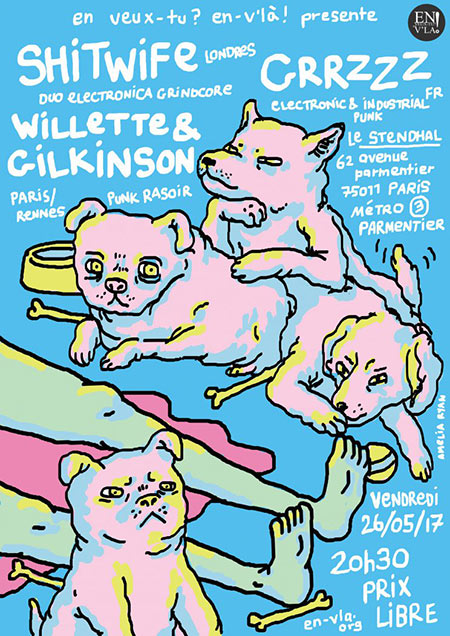Shitwife + Grrzzz + Willette & Gilkinson le 26 mai 2017 à Paris (75)