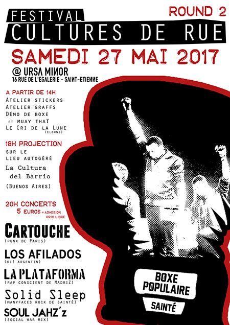 Festival Cultures de rue ROUND 2 le 27 mai 2017 à Saint-Etienne (42)