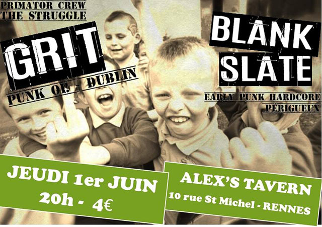 Grit + Blank State à l'Alex's Tavern le 01 juin 2017 à Rennes (35)