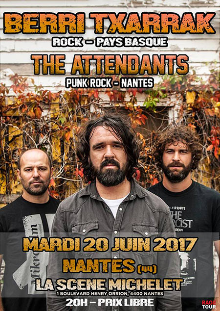 Berri Txarrak + The Attendants à la Scène Michelet le 20 juin 2017 à Nantes (44)