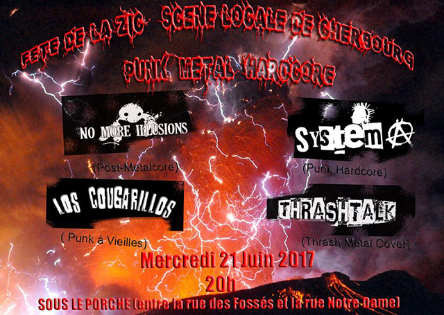 Fête de la Zic: Scène Punk/Metal/Hardcore de Cherbourg le 21 juin 2017 à Cherbourg-Octeville (50)