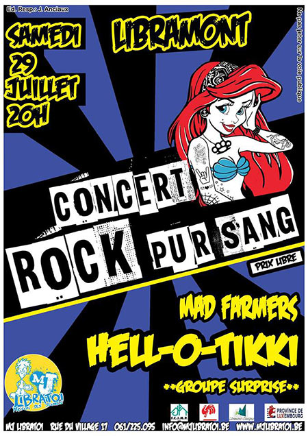 Mad Farmers + Hell-O-Tiki + Bard'Aff à la Maison des Jeunes le 29 juillet 2017 à Libramont-Chevigny (BE)