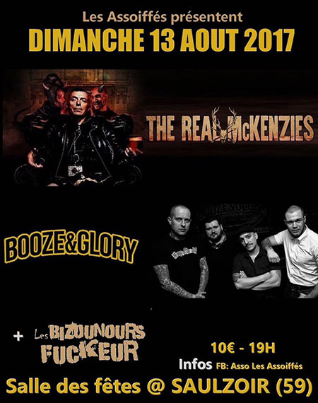 The Real McKenzies - Booze & Glory - Les Bizounours Fuckeur le 13 août 2017 à Saulzoir (59)