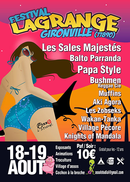 Festival Lagrange, le dernier le 19 août 2017 à Gironville (77)