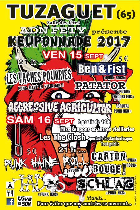 Keuponnade à la Salle des Fêtes le 15 septembre 2017 à Tuzaguet (65)