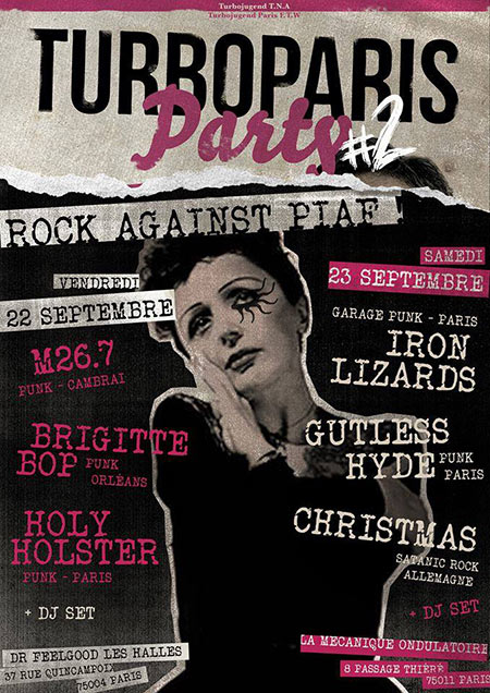 TurboParis Party #2 : Rock Against Piaf le 22 septembre 2017 à Paris (75)