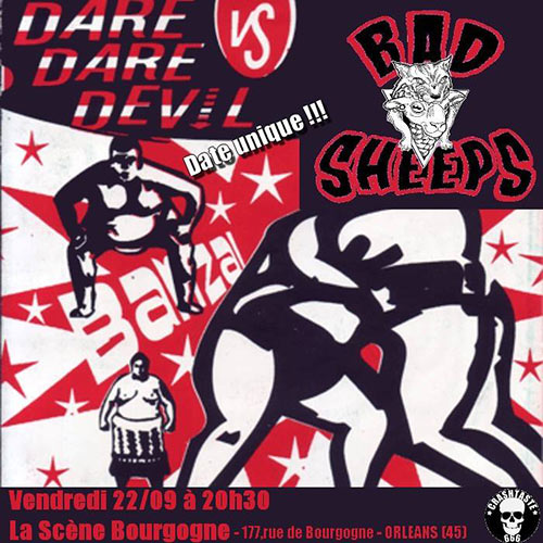 Dare Dare Devil + Bad Sheeps à la Scène Bourgogne le 22 septembre 2017 à Orléans (45)
