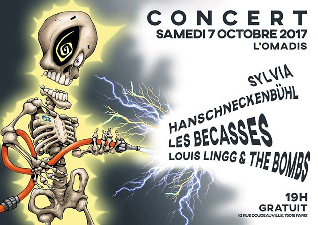 Les Bécasses / Sylvia H / Louis Lingg & the Bombs à l'Omadis le 07 octobre 2017 à Paris (75)