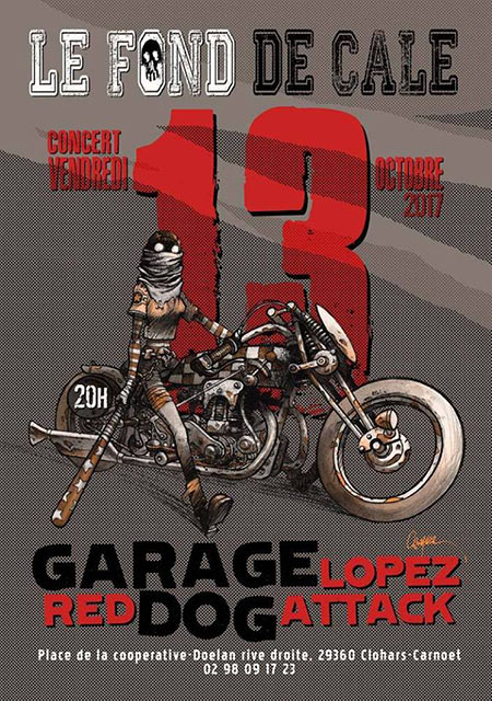 Garage Lopez + Red Dog Attack au Fond de Cale le 13 octobre 2017 à Clohars-Carnoët (29)