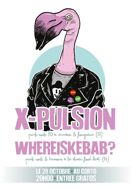 X-Pulsion & Whereiskebab? au Corto le 28 octobre 2017 à L'Aigle (61)
