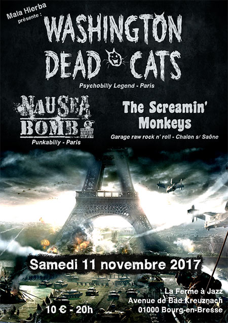 Washington Dead Cats à la Ferme à Jazz le 11 novembre 2017 à Bourg-en-Bresse (01)