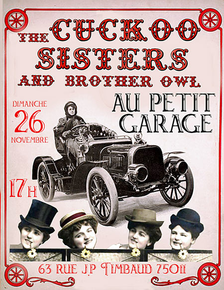 The Cuckoo Sisters au P'tit Garage le 26 novembre 2017 à Paris (75)