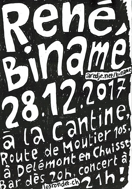 René Binamé à la Cantine le 28 décembre 2017 à Delémont (CH)