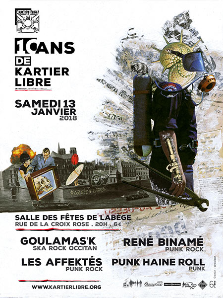  GOULAMAS'K + LES AFFEKTÉS + RENÉ BINAMÉ + PUNK HAINE ROLL le 13 janvier 2018 à Labège (31)