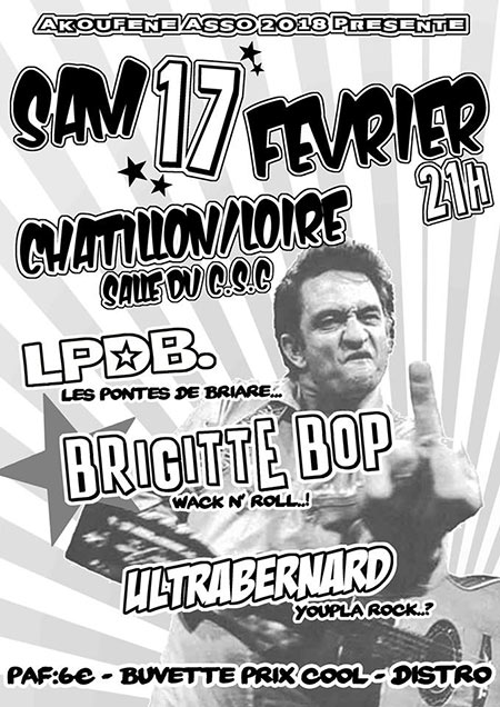 Concert Brigitte Bop - Ultrabernard - LPDB le 17 février 2018 à Châtillon-sur-Loire (45)