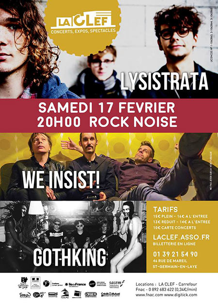LYSISTRATA - WE INSIST! - GOTHKING à La CLEF le 17 février 2018 à Saint-Germain-en-Laye (78)