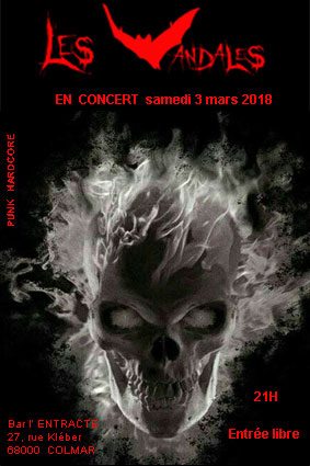 LES VANDALES en concert au Bar l' Entracte le 03 mars 2018 à Colmar (68)
