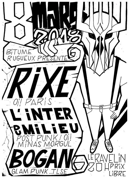 Rixe + L'Inter du Milieu + Bogan au bar Le Ravelin le 08 mars 2018 à Toulouse (31)