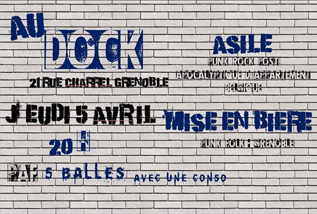 Concert Punk au DOCK le 05 avril 2018 à Grenoble (38)